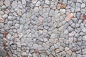 Pattern decorative uneven cracked real stone wall surface