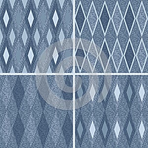 Pattern with denim jeans background