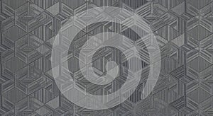 Pattern design featuring a series of interlocking hexagons with