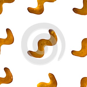The pattern of the diagonal of crackers on a white isolated background, seamless