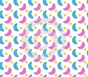 Pattern with different colored shapes on a light background.