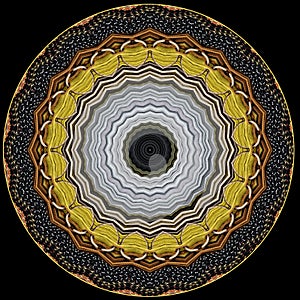 Digital art design, pattern out of shoelaces