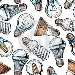 Pattern with different lightbulb