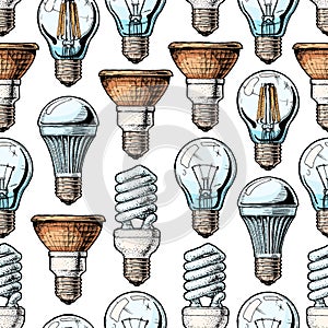 Pattern with different lightbulb