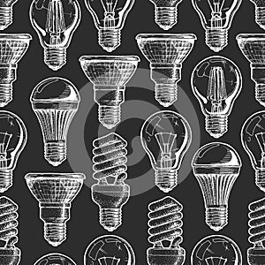 Pattern with different lightbulb