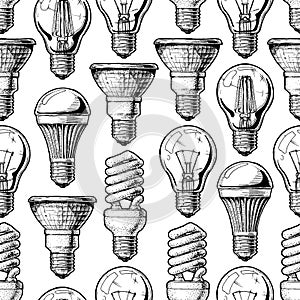 Pattern with different lightbulb