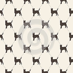 Pattern with dogs. seamless texture.