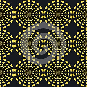 Pattern with dotted elements. Vector repeating texture. Stylish monochrome background