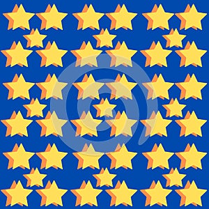 Pattern with double points on a blue background.