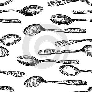 Pattern of the drawn teaspoons