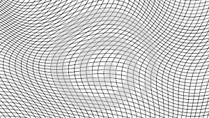 Pattern dynamic grid, thin grid curve, geometric flex wavy lines