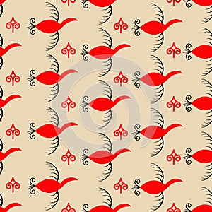 Pattern with elements of meson painting