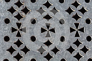 Pattern embossed on metal