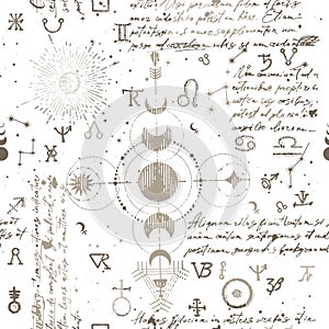 A pattern with an esoteric manuscript