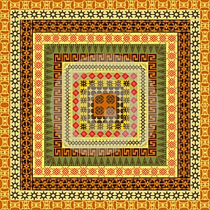 Pattern with ethnic African motifs