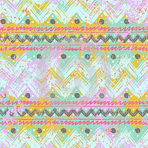 Pattern with ethnic and tribal motifs photo