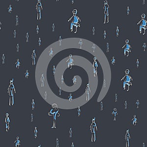 Pattern fashion people stylized