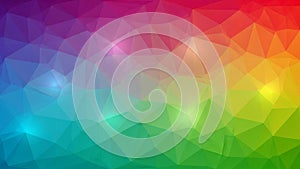 Pattern features a gradient of hues ranging from red to purple transition