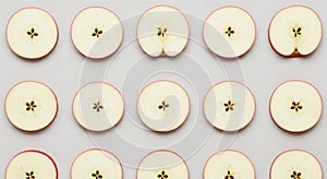 Pattern featuring illustrated apples on a