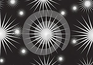 Pattern features starburst designs on a