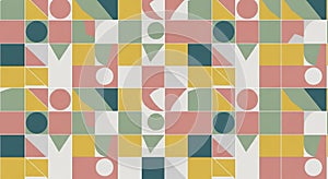 Pattern featuring a grid of squares and rectangles in a repeating