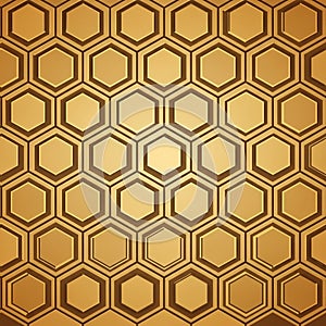 Pattern featuring a series of interconnected hexagons in shades of