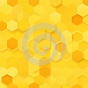 Pattern featuring various shades of yellow, creating a three-dimensional,