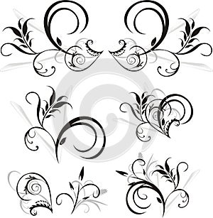 Pattern of floral ornaments for design