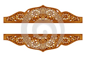 Pattern of flower carved on wood for decoration