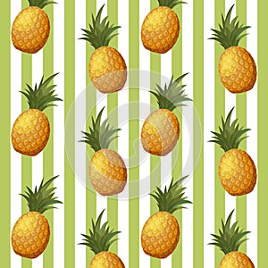 Pattern of fresh pineapples fruits