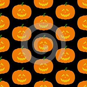 Pattern with frightful pumpkin