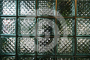 Pattern of glass block wall for background
