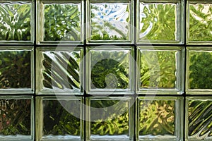 Pattern of glass block wall