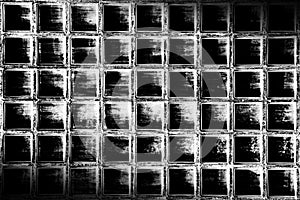Pattern of glass block wall texture and background.