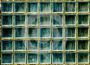 Pattern of glass block wall texture.