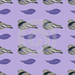 Pattern with goatsucker, nighthawk bird