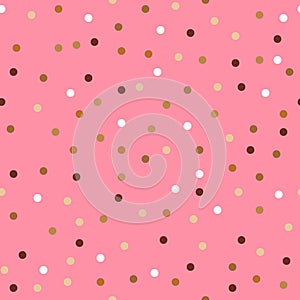 Pattern with gold sparkles on a pink background.