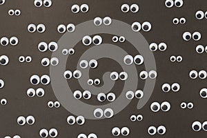 Pattern from Googly eyes of different sizes.