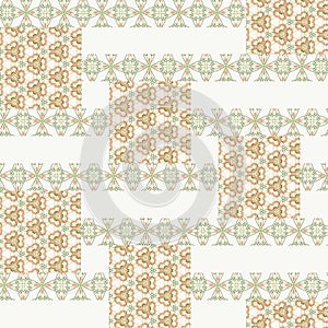 Pattern from graphic floral elements.