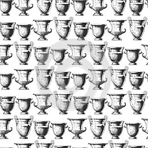 Pattern with greek vases