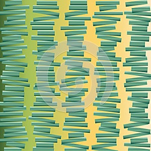 Pattern with green stripes on green-yellow surface