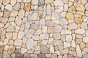 Pattern of grey natural stone wall background texture