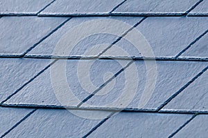 A Pattern of Grey Slates on a Roof