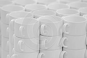 Pattern a group of empty white cups