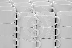Pattern a group of empty white cups
