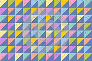 Vector pattern with grunge abstract colourful triangles