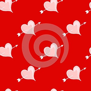 Pattern with heart broken stele