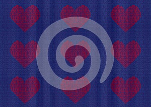 Pattern of Heart shape made of binary numbers