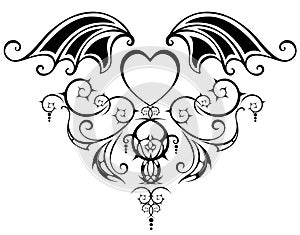 Pattern with heart of the vampire