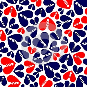 Pattern of hearts